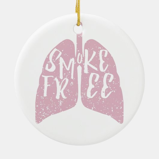 Rauchfreie Lungen Keramik Ornament (Hinten)