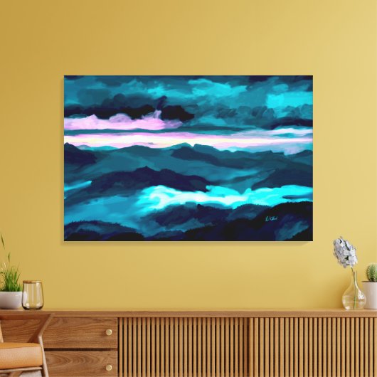 Rauchgebirge Leinwanddruck (Insitu (Wohnzimmer))