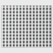 Rauchgrau Gingham-Muster Geschenkpapier (Flach)