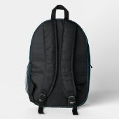 Rauchgrün Initial Minimal Business-Stil Bedruckter Rucksack (Rückseite)