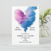 Rauchherz-Geschlecht zeigt Party Einladung (Stehend Vorderseite)