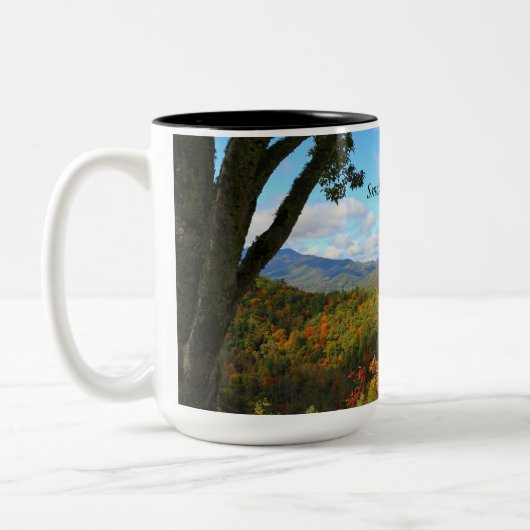 Rauchige Berge Zweifarbige Tasse (Links)