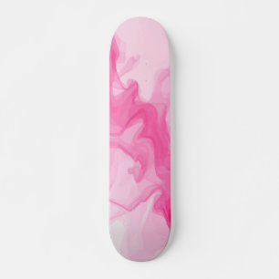 Rauchige Pastell-Abstrakte Gestaltung in Rosa Skateboard