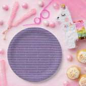 Rauchige Pflaumen-Glitter-Optik-Horizontale Streif Pappteller (Party)
