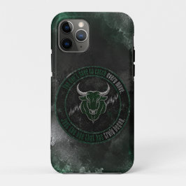 Rauchige Smaragd-Bull-Timing-Zitat-Design Case-Mate iPhone Hülle