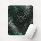 Rauchige Smaragd-Bull-Timing-Zitat-Design Mousepad (Mit Mouse)