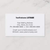 rauchige Wärme ~ bc Visitenkarte (Rückseite)