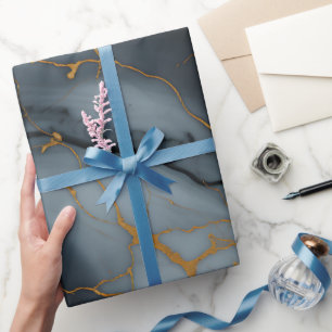 Rauchiger Onyx-Marmor mit goldenen Adern Geschenkpapier