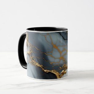 Rauchiger Onyxmarmor mit goldenen Adern Tasse