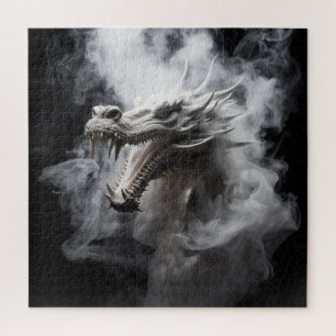 Rauchiger Weißer Drache Puzzle