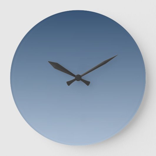 Rauchiges Blau Harmonisches Licht zu dunklen Schat Große Wanduhr (Vorderseite)