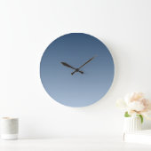 Rauchiges Blau Harmonisches Licht zu dunklen Schat Große Wanduhr (Zuhause)