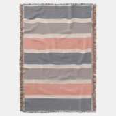 Rauchiges Grau-Streifen mit korallenrotem Akzent Decke (Vorderseite Vertikal)