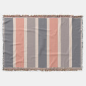 Rauchiges Grau-Streifen mit korallenrotem Akzent Decke (Vorderseite)