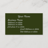 Rauchiges Mtns: Mtns nennen… John Muir Visitenkarte (Rückseite)