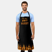 RAUCHIN' HOT HUBBY GRILLEN Barbeque Flames Schürze (Getragen)