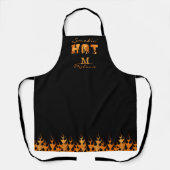 RAUCHIN HOT Monogram Name GRILLEN Smoker Schürze (Vorderseite)