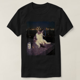 Rauchkatze Meme Brainrot Design T-Shirt