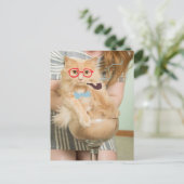 Rauchkatze Postkarte (Stehend Vorderseite)