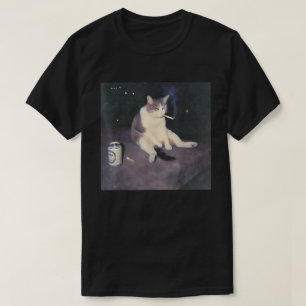 Rauchkatze   Sad Vibes Funny Design T-Shirt