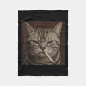 Rauchkatze, Zigarette Kätzchen Gen Z Meme, Cat Lov Fleecedecke (Vorderseite)