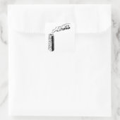 Rauchkleber Quadratischer Aufkleber (Tasche)