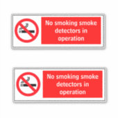 Rauchmelder im Betriebsaufkleber Aufkleber (Vorderseite)