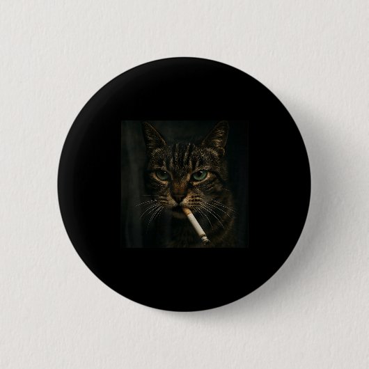 Rauchmelder, Zigarette Kätzchen Gen Z Meme, Katze Button (Vorderseite)