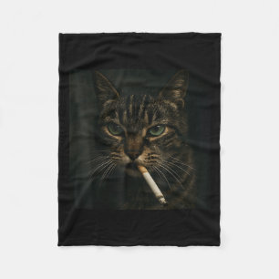 Rauchmelder, Zigarette Kätzchen Gen Z Meme, Katze Fleecedecke