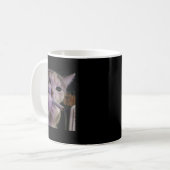 Rauchmelder, Zigarette Kätzchen Gen Z Meme, Katze Kaffeetasse (Vorderseite Links)