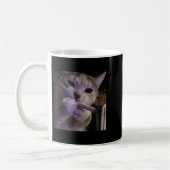 Rauchmelder, Zigarette Kätzchen Gen Z Meme, Katze Kaffeetasse (Links)
