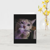 Rauchmelder, Zigarette Kätzchen Gen Z Meme, Katze Karte (Gelbe Blume)