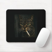Rauchmelder, Zigarette Kätzchen Gen Z Meme, Katze Mousepad (Mit Mouse)