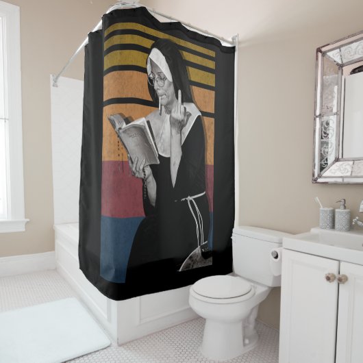 Rauchnonnen Retro-Stil Duschvorhang (Beispiel)