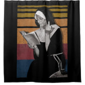 Rauchnonnen Retro-Stil Duschvorhang (Vorderseite)