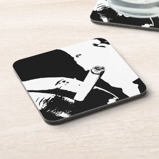 Rauchpause Getränkeuntersetzer (Linke Seite)