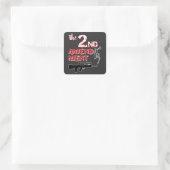Rauchpistole - 2. Änderung Quadratischer Aufkleber (Tasche)