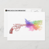 Rauchpistole der Liebe: Regenbogen: Postkarte (Vorne/Hinten)