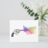 Rauchpistole der Liebe: Regenbogen: Postkarte (Stehend Vorderseite)