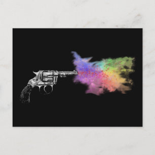 Rauchpistole der Liebe: Regenbogen: Postkarte