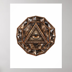 Rauchquarz-Auge Poster