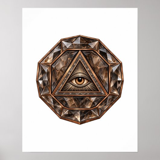Rauchquarz-Auge Poster (Vorne)