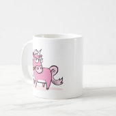Rauchrosa Einhorn Kaffeetasse (Vorderseite Links)