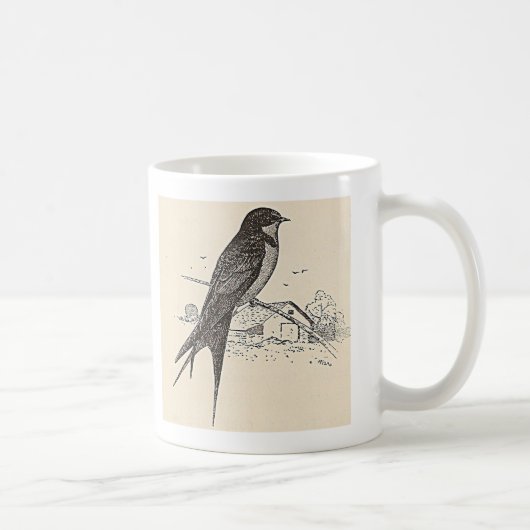Rauchschwalbe Kaffeetasse (Rechts)