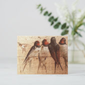 Rauchschwalben Postkarte (Stehend Vorderseite)