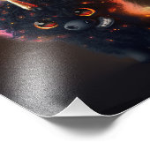 Rauchschwarz Einhorn-T - Shirt Fotodruck (Ecke)