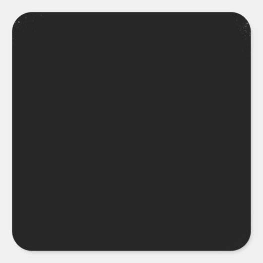 Rauchschwarz Quadratischer Aufkleber (Vorderseite)