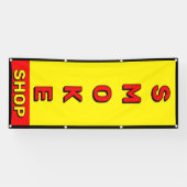 Rauchshop Rot-Gelb-Schwarzwerbung Banner (Horizontal)