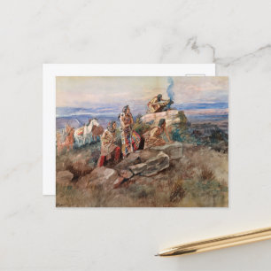Rauchsignal von Charles Marion Russell Feiertagspostkarte