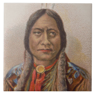 Rauchsignale: Lakota-Indianerschiff sitzt Bull Fliese